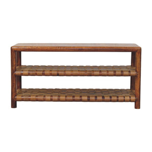 Regency Woven 2 Slot Shoe Rack - Brown by Couch.com
