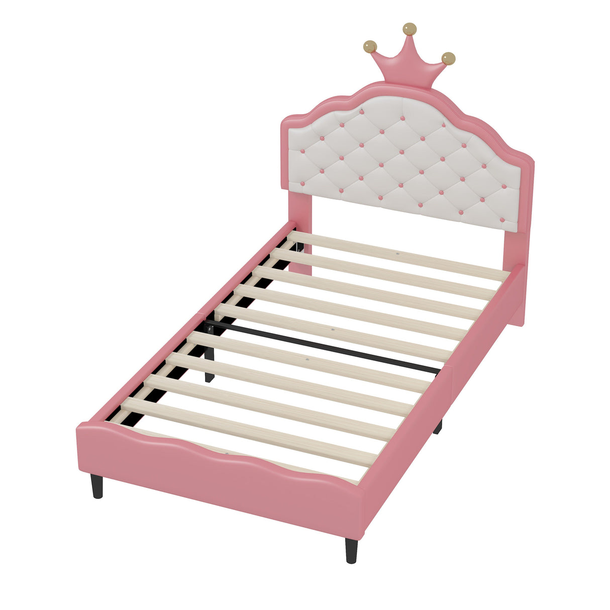 Lovely Crown Fantasy Princess Bed With Tufted Headboard by Couch.com