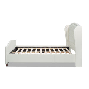 Fontana - Handcrafted Wingback Upholstered Platform Bed Frame by Couch.com