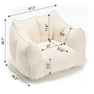 Comfortable Chenille Sofa Chairs With Highly Resilient Foam