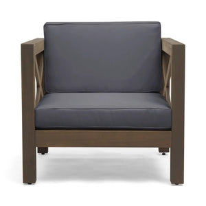 Brava Mid-Century Modern Club Chair with Water Resistant Cushions