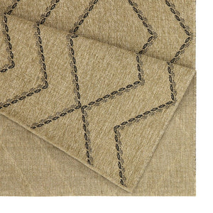Earth - Indoor / Outdoor Polypropylene Area Rug - Jute / Black by Couch.com