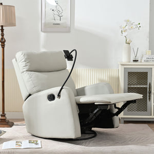 Rocking Recliner Chair, 360 Degree Swivel Nursery Rocking Chair, Glider Chair, Modern Small Rocking Swivel Recliner Chair For Bedroom, Living Room Chair Home Theater Seat, Phone Holder by Couch.com