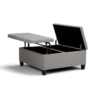 Harrison - Upholstered Coffee Table Storage Ottoman by Couch.com