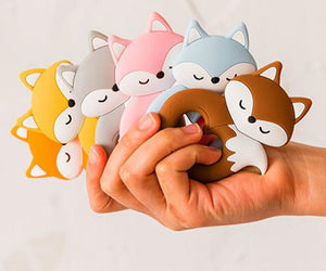 New Sets Baby Silicone Teether Rodent Silicone Animal Fox Teeth Chew Children Goods