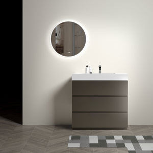 Alice - Bathroom Vanity With Sink, Large Storage Freestanding Bathroom Vanity For Modern Bathroom, One-Piece Sink Basin Without Drain And Faucet by Couch.com