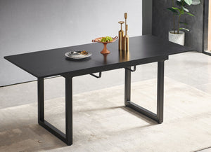 Square Extendable Dining Table With Metal Leg, Modern Space Saving Kitchen Table For Living Room by Couch.com