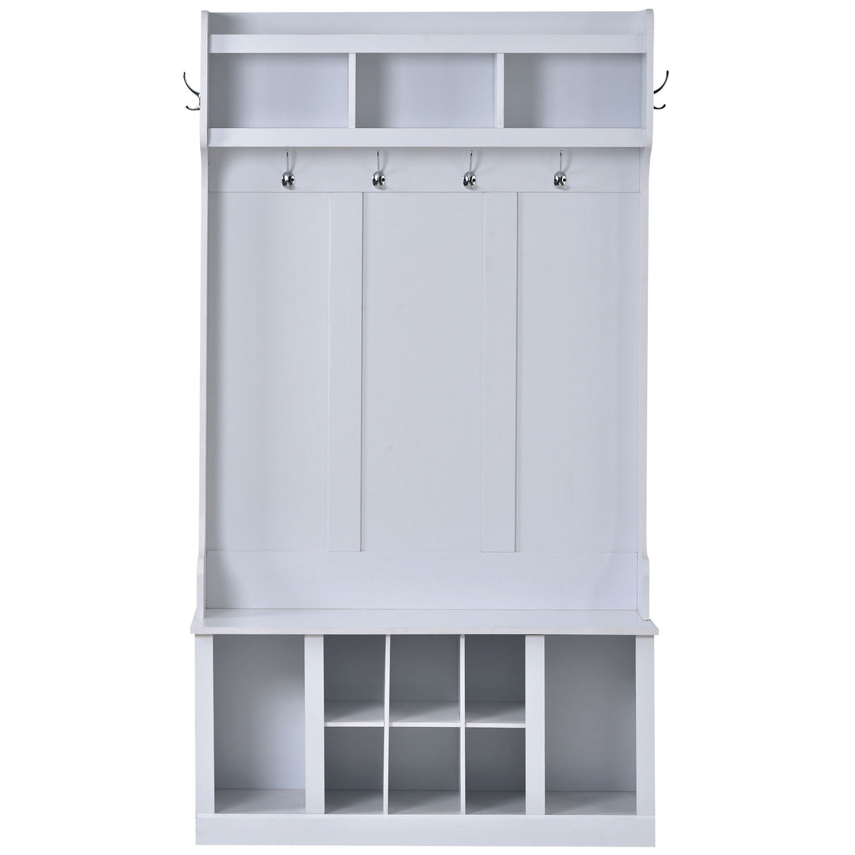 Hall Tree With 6 Hooks, Coat Hanger, Entryway Bench, Storage Bench, 3 In 1 Design, For Entrance, Hallway by Couch.com