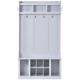 Hall Tree With 6 Hooks, Coat Hanger, Entryway Bench, Storage Bench, 3 In 1 Design, For Entrance, Hallway by Couch.com