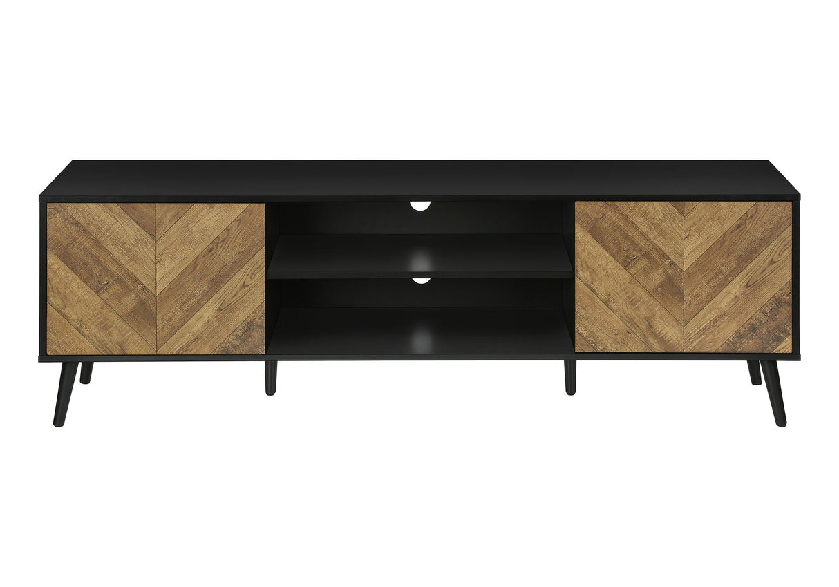 TV Stand, Console, Media Entertainment Center, Storage Cabinet, Modern Design - Black by Couch.com