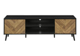 TV Stand, Console, Media Entertainment Center, Storage Cabinet, Modern Design - Black by Couch.com