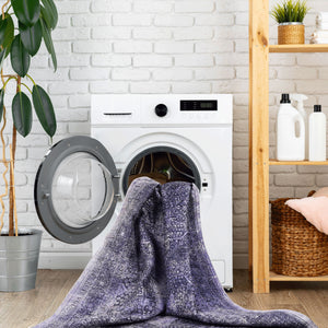 Maval - 3' X 5' Washable Area Rug - Anthracite by Couch.com