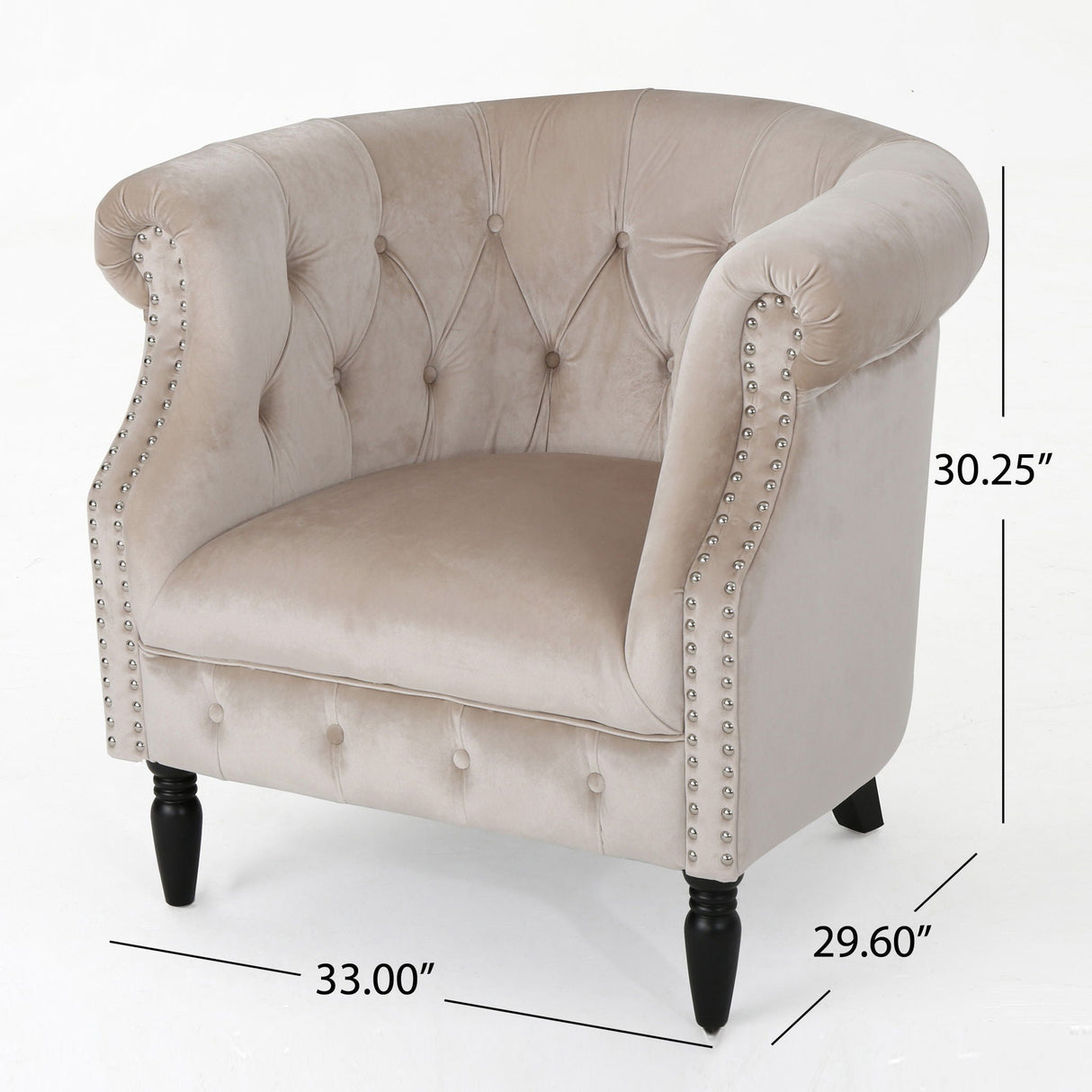 Celestialis - Upholstered Club Chair With Tub Design And Rolled Recessed Armrests by Couch.com