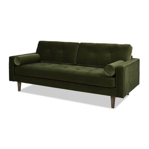 Couch.com Nicholas Mid-Century Modern Sofa Olive Green, Durable Design, Fabric Construction, Green Finish by Couch.com