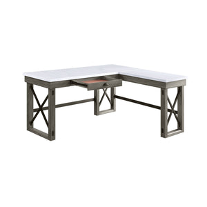 Talmar Marble Top Weathered Writing Desk With Lift Top