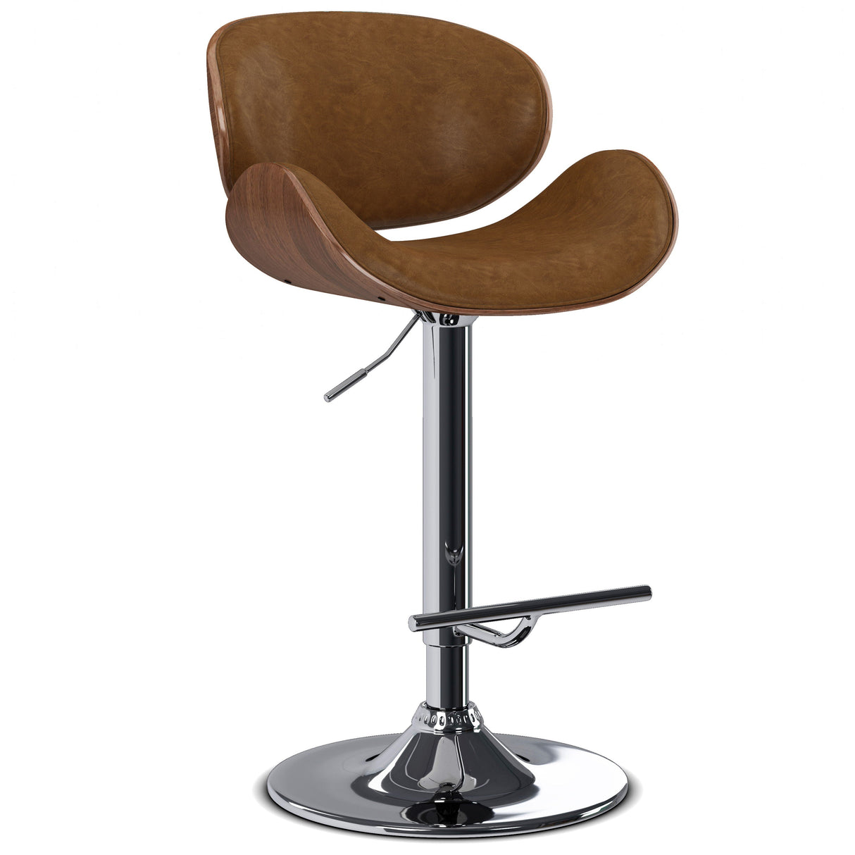 Marana - Multifunctional Handcrafted Bentwood Adjustable Swivel Bar Stool by Couch.com