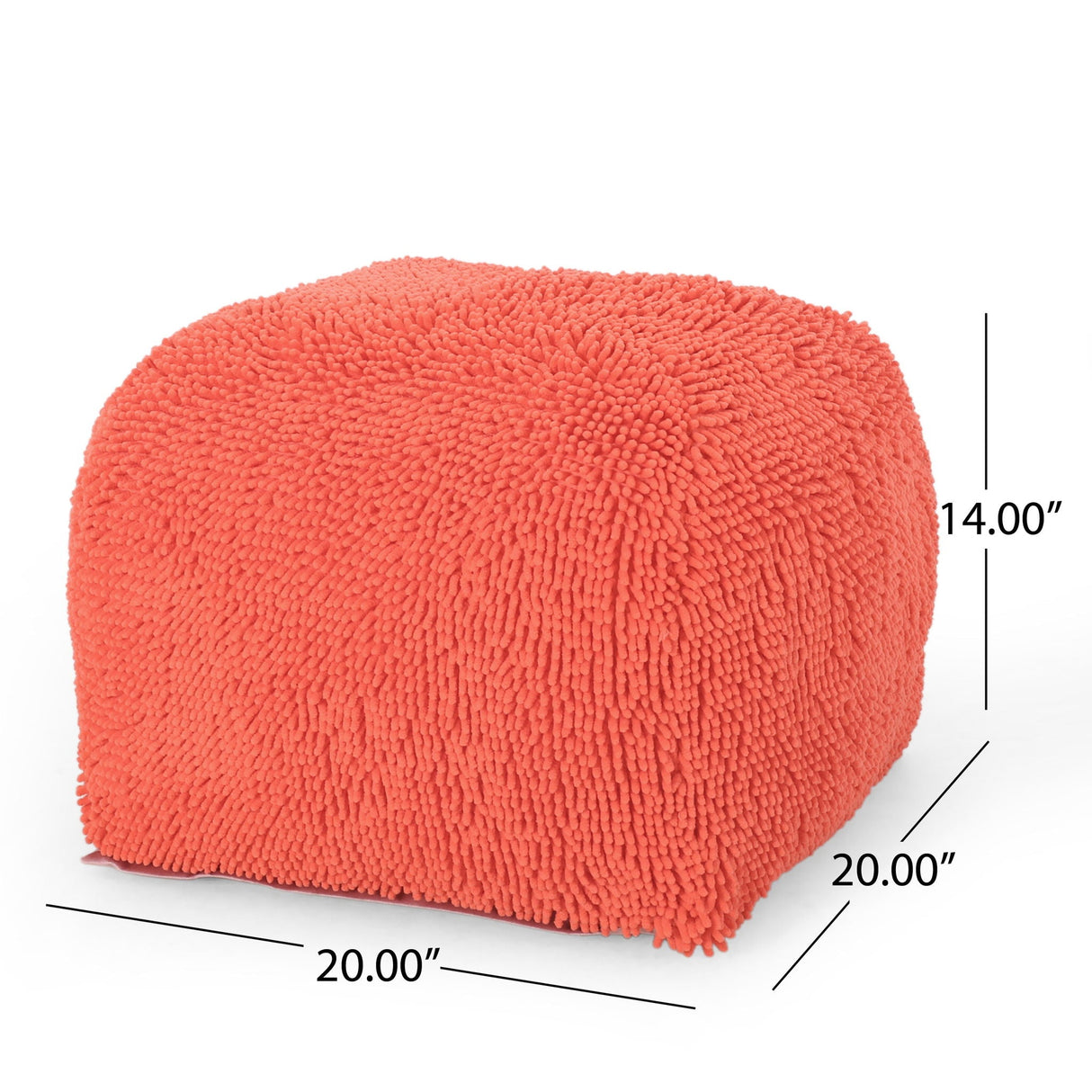 Spongy Microfiber Square Pouf Soft Seating by Couch.com