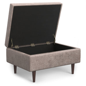 Shay - Large Square Coffee Table Storage Ottoman Mid-Century Style by Couch.com