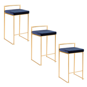 Fuji - Contemporary / Glam Design Counter Stool (Set of 2) by Couch.com