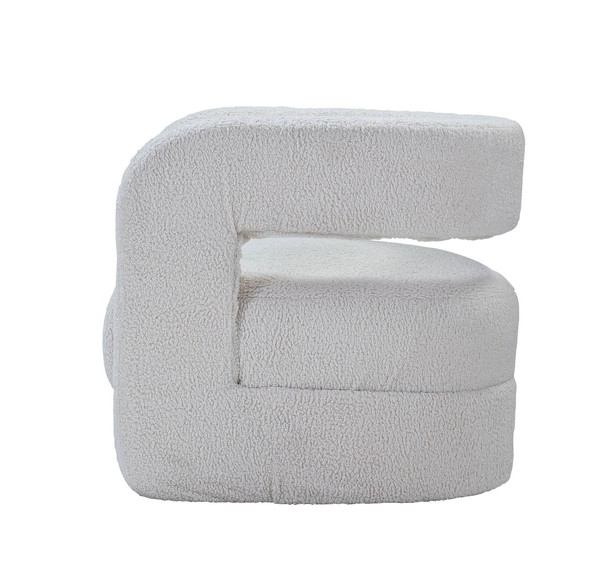 Yitua - Teddy Sherpa Accent Chair - White by Couch.com