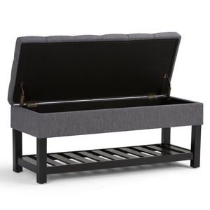 Saxon - Upholstered Transitional Storage Ottoman Bench by Couch.com