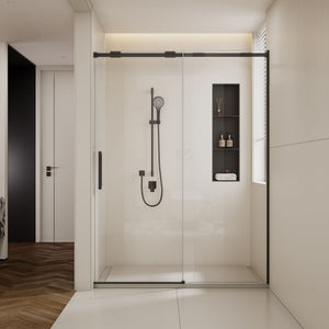 Semi-Frame Single Sliding Shower Door With Clear Tempered Glass by Couch.com