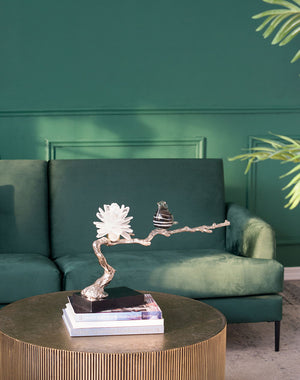 Aluminum Candle Holder With Marble Stand by Couch.com