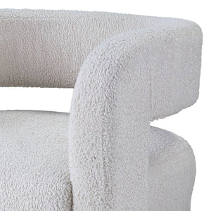 Yitua - Teddy Sherpa Accent Chair - White by Couch.com