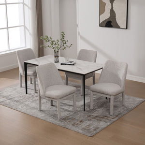 Wide Minimalist Dining Chair