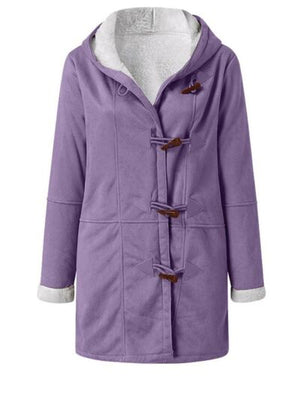 Full Size Pocketed Long Sleeve Hooded Toggle Jacket – Stylish & Functional Outerwear for Women