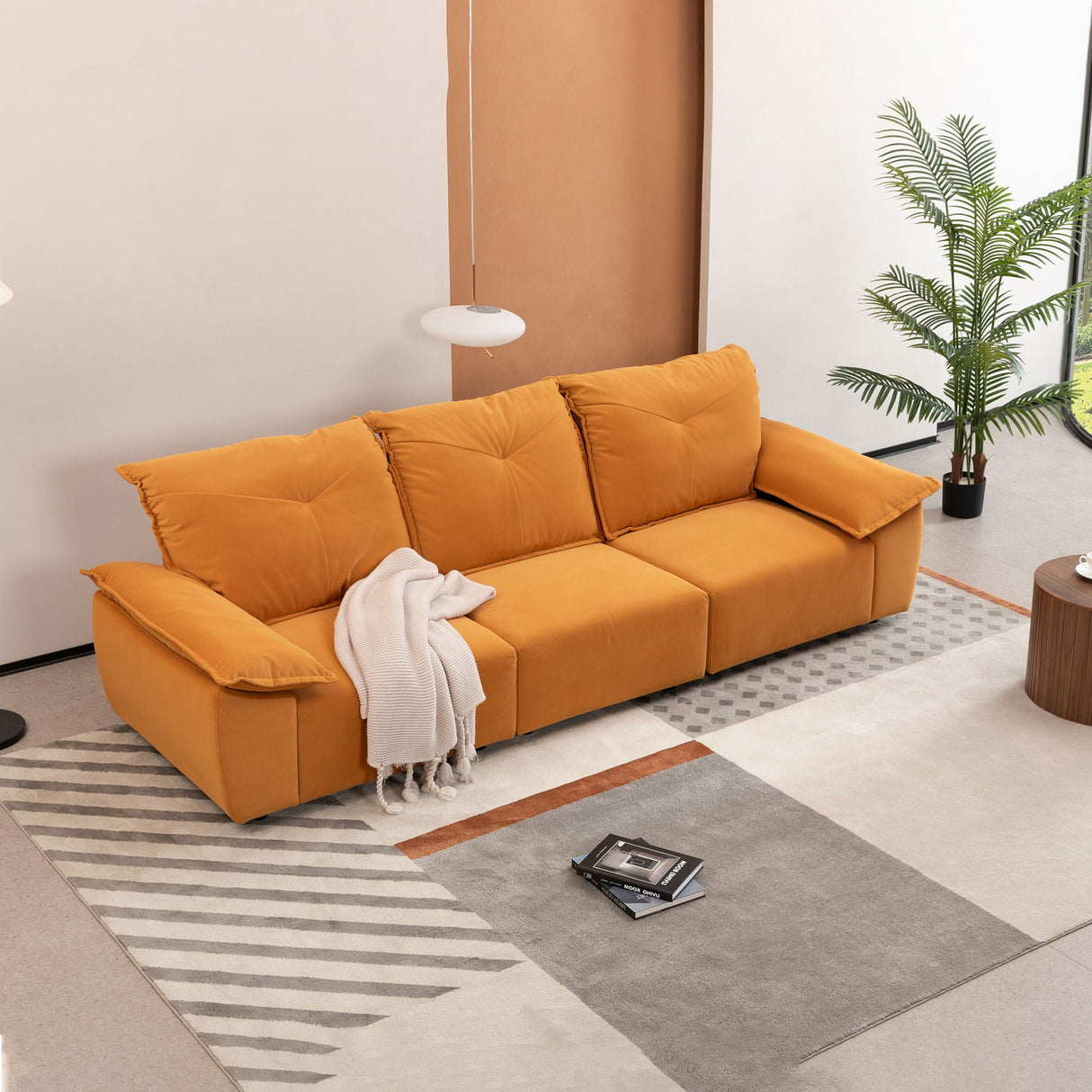 Modern Sofa With Removable Pillowcase And Backrest by Couch.com