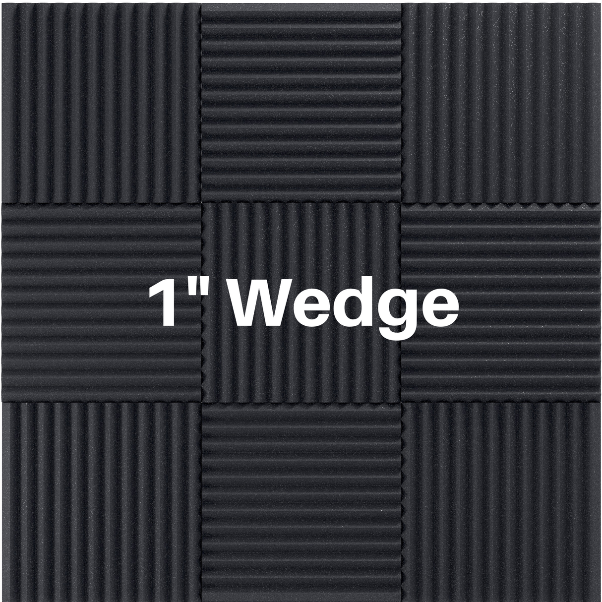 1 Inch Acoustic Foam Wedge Style Panels - 13 Color Options