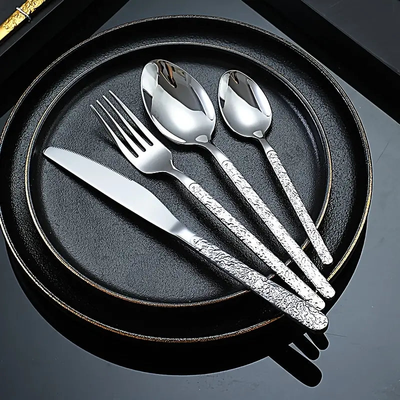 4pcs Stainless Steel Cutlery Set for Christmas Dinner