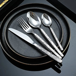 4pcs Stainless Steel Cutlery Set for Christmas Dinner