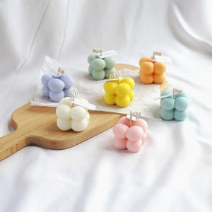 1pc Cube Wax Geometry Candle Soy Wax Candles Beautiful Art Candle Present Statue Scented Candles Decoration for Wedding Home Decor Candle Shaped Candles Wax Smokeless Oil Aromatherapy Candle For Christmas Wedding Home Decor