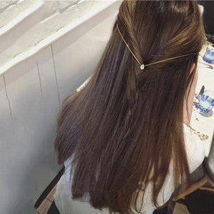 1PC New Fashion Headbands For Women Crystal Alloy Hairbands Back Holder Headwear Girls Lovely Hair Band Hair Accessories Headdress For Weddings
