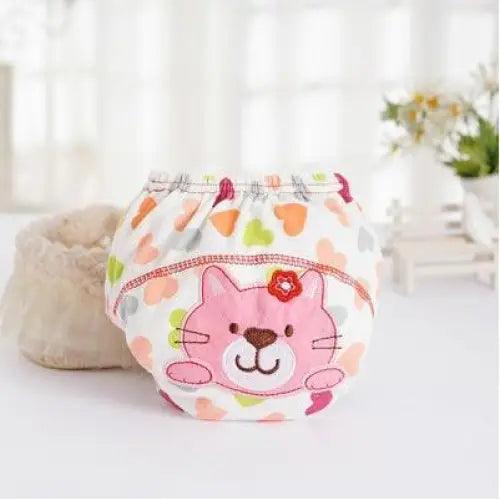 1Pcs Cute Baby Diapers Reusable Nappies Cloth Diaper Washable Cotton Training Pants Panties