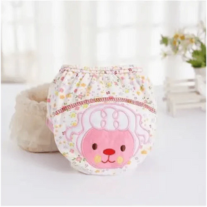 1Pcs Cute Baby Diapers Reusable Nappies Cloth Diaper Washable Cotton Training Pants Panties