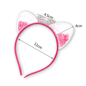 1Pcs Cute Cat Ears Headband Baby Girls Hairband Korean Children Princess Kids Gift Hair Band Props Party Girls Gorgeous Hair Accessories For Women