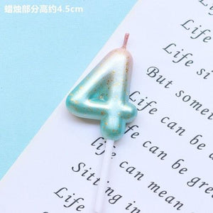 1pcs Starry Sky Candles Birthday Cake Decoration Gradient Party Cake Decor Candles Happy Birthday Number Candles for Cake Topper Decoration for Party