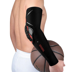 1Piece Sports Elbow Support Pads Breathable Arm Compression Shield Shape Crash Proof Elbow Pads Arm Sleeve Compression Sleeve For Outdoor Sports Running Basketball Football Volleyball Arm Cover