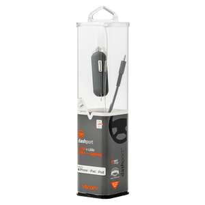 Ventev 12W dashport r1240 Car Charger and USB A to Apple Lightning Cable 3.3ft by Ventev