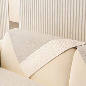 Herringbone Sofa Protector Cover, Non-Slip Couch Cover for Seat, Back & Arms