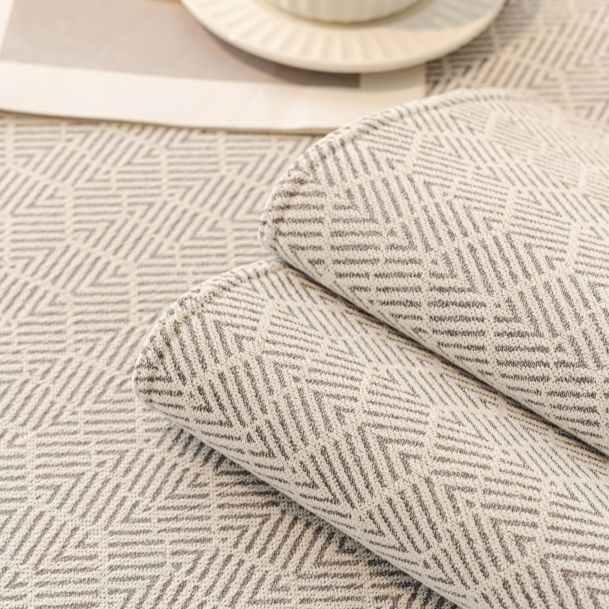Herringbone Sofa Protector Cover, Non-Slip Couch Cover for Seat, Back & Arms