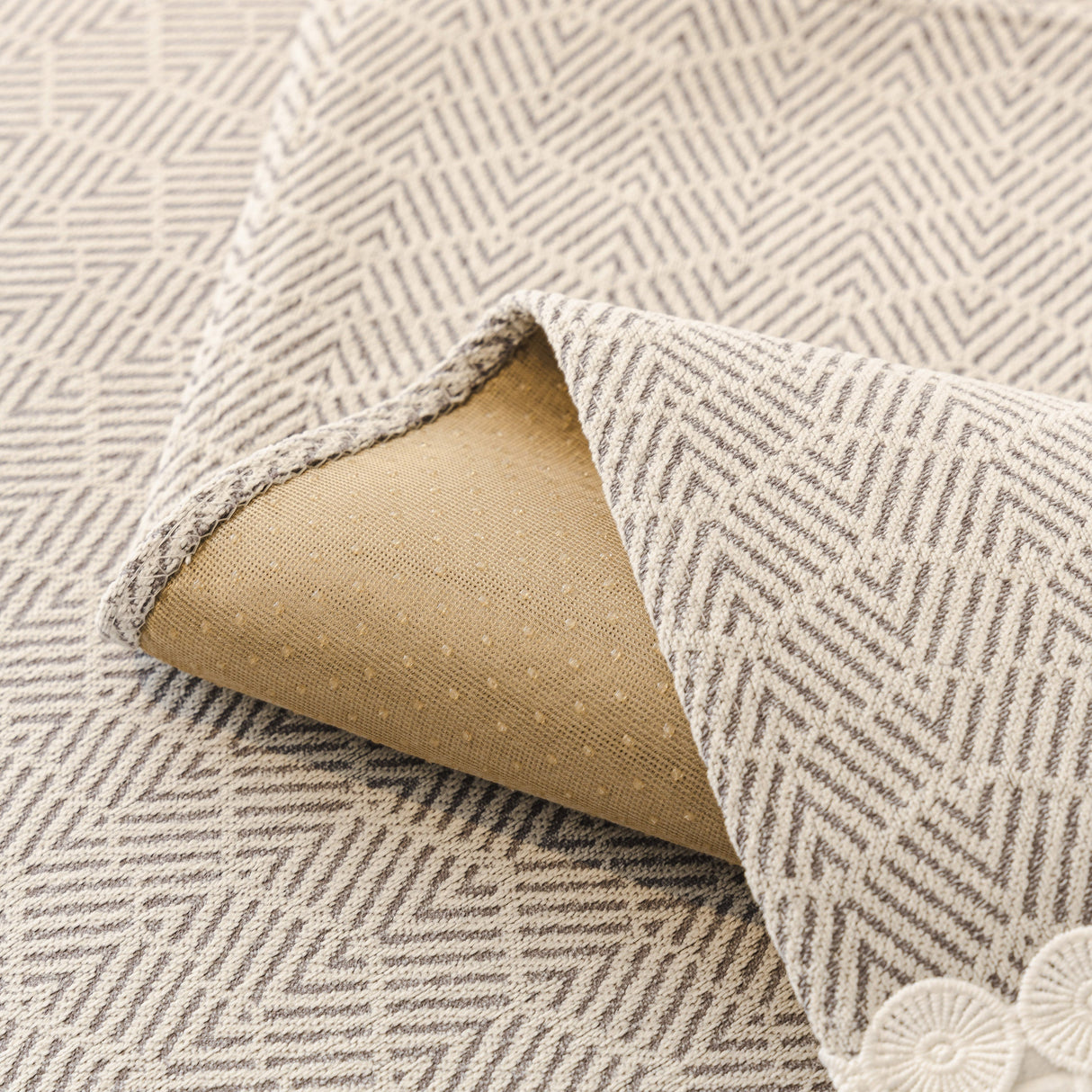 Herringbone Sofa Protector Cover, Non-Slip Couch Cover for Seat, Back & Arms