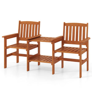 2-Seater Outdoor Patio Furniture Set with 1.57 Inch Umbrella Hole