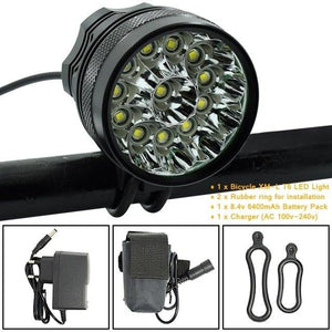 2 IN 1 Bicycle Headlight Bike Light Front Head Lamp Cycling Flashlight Mountain Bicycle Front Light With 6400mAh/8400mAh Rechargeable Battery Pack 3 Modes Bike Front Headlamp