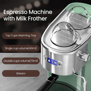 2 in 1 Espresso Machines Support Capsule Coffee Automatic Cappuccino Coffee Maker CM8054