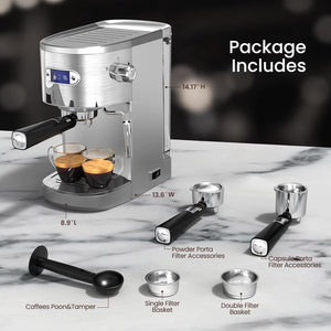 2 in 1 Espresso Machines Support Capsule Coffee Automatic Cappuccino Coffee Maker CM8054