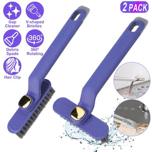 2-Pack: Crevice Cleaning Brush Stiff Bristle Brush Gap Cleaner